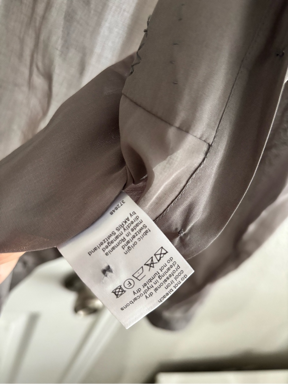 Akris Punto Taupe Embellished Button-Down Shirt - Picture 13 of 15